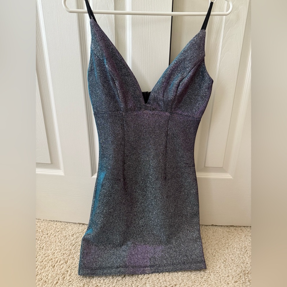 Speechless by Macy's Glittering Blue. Purple, and Silver Dress